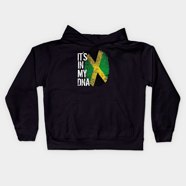 Jamaica Flag Fingerprint My Story DNA Jamaican Kids Hoodie by Your Culture & Merch